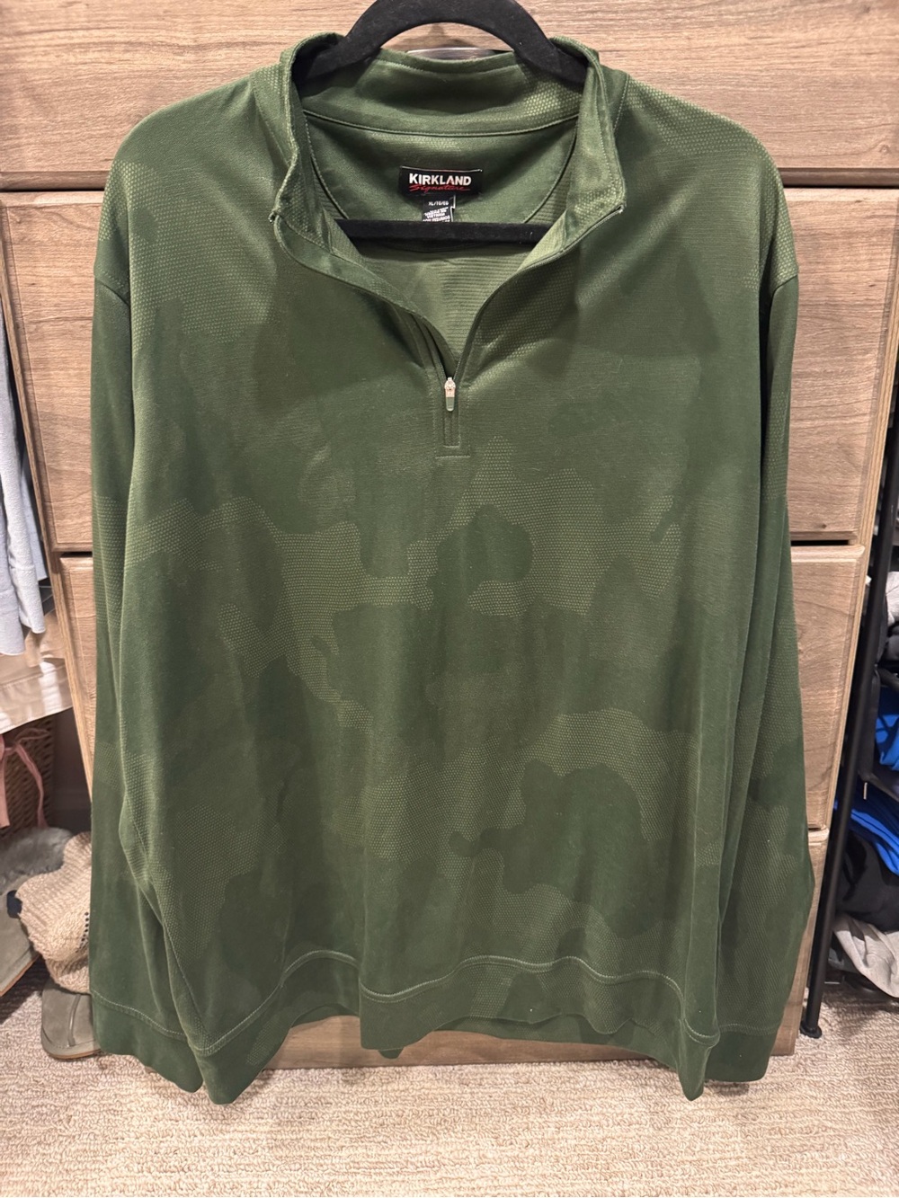 Men’s Olive Green Quarter-Zip Pullover
